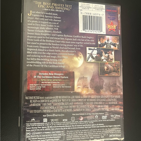 Pirates of the Caribbean DVD Trilogy: Black Pearl Deadman’s Chest, At Worlds End - Picture 11 of 11